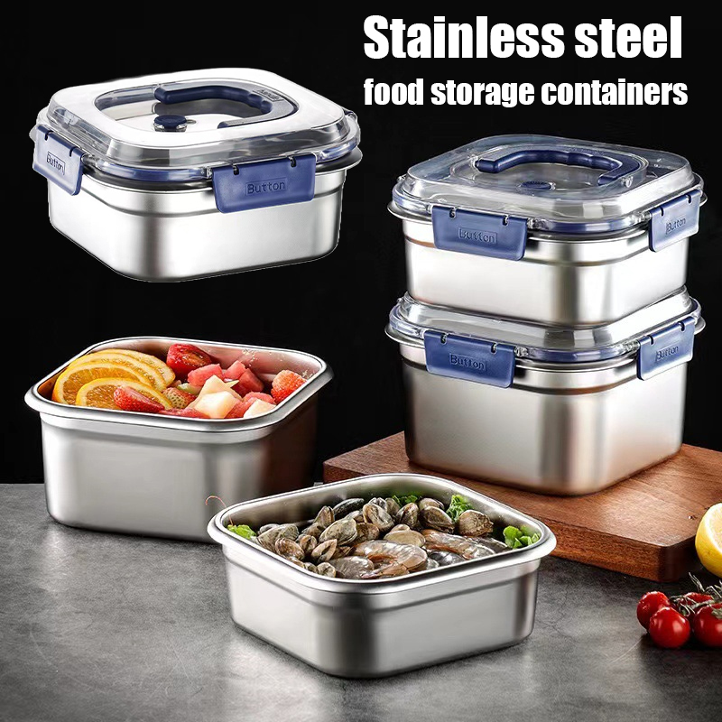 Food Storage Oven Safe - Leakproof Stainless Steel Food Storage Box