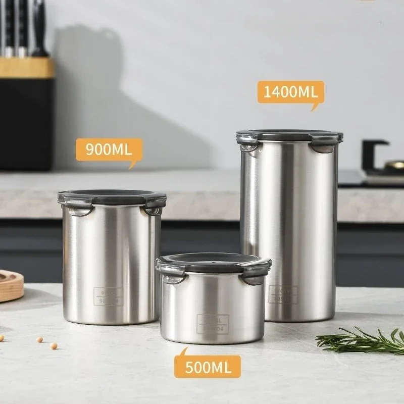 304 Stainless Airtight Contain - Food Storage With Dividers ulasan dan harga