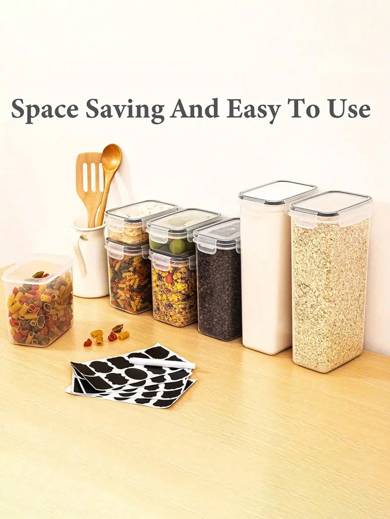 48pcs Sealed Food Storage Cont - Food Storage Labels ulasan dan harga