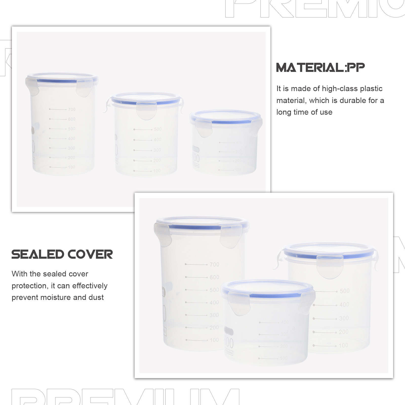 6Pcs Sealed Storage Jars Clear - Food Storage Containers ulasan dan harga