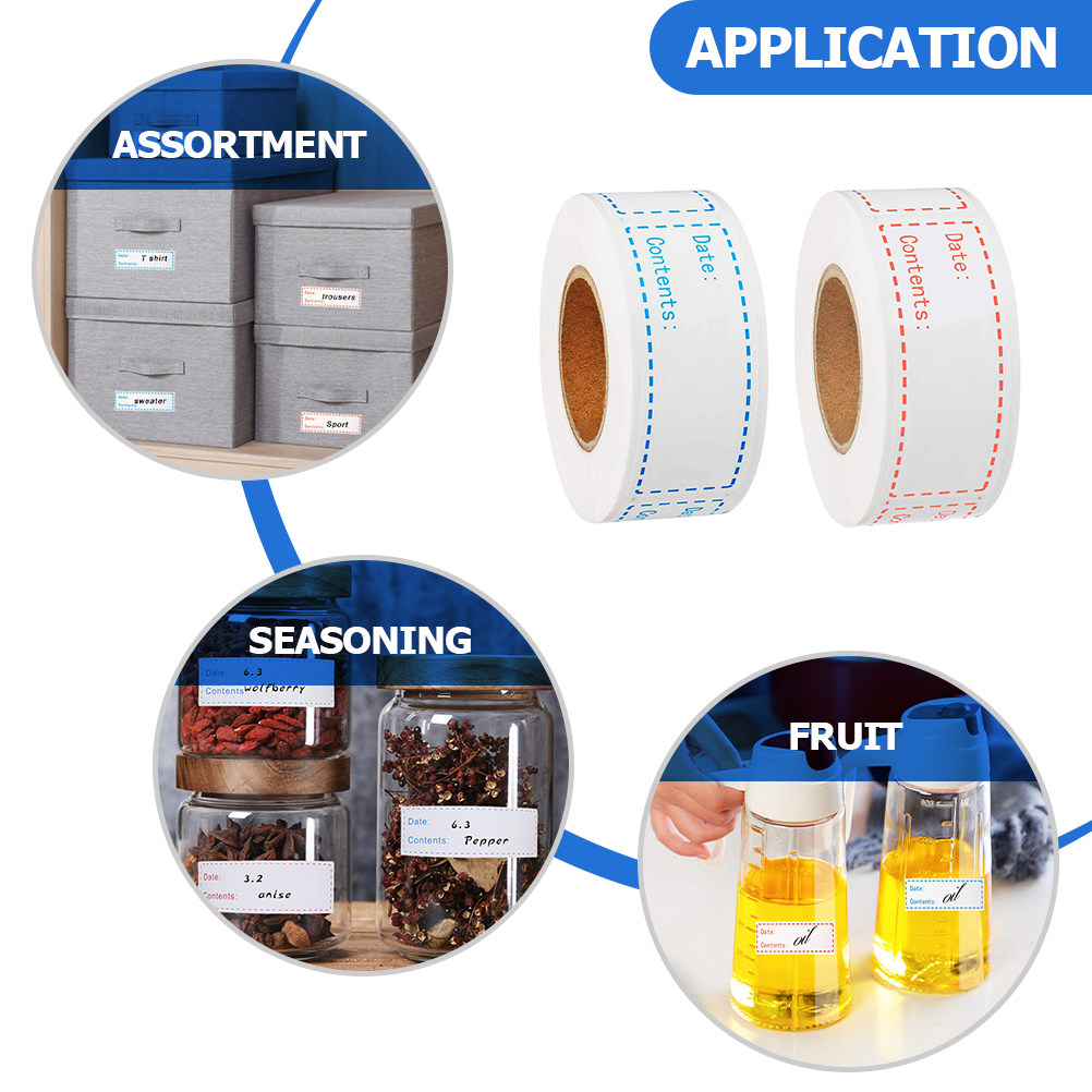2 Rolls Rectangular Food Date  - Food Storage Labels ulasan dan harga