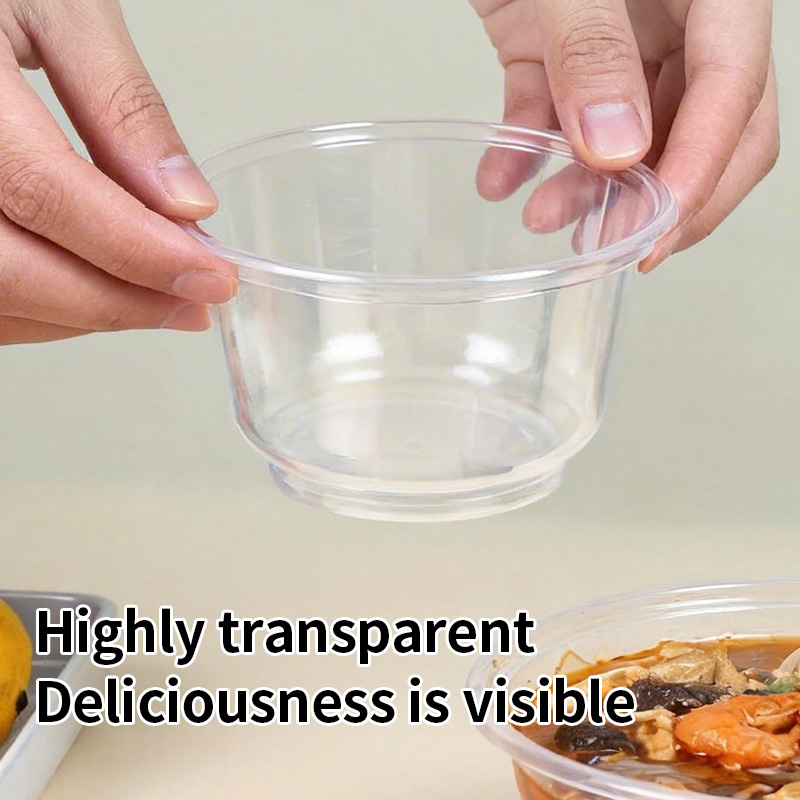 Disposable Plastic Bowls Trans - Food Storage Meals ulasan dan harga
