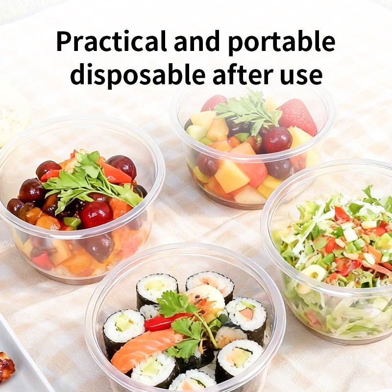 Disposable Plastic Bowls Trans - Food Storage Meals ulasan dan harga