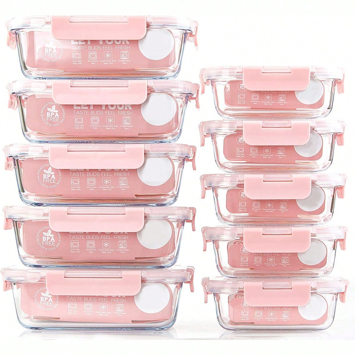 10 Pack Glass Meal Prep Contai - Food Storage Meals ulasan dan harga