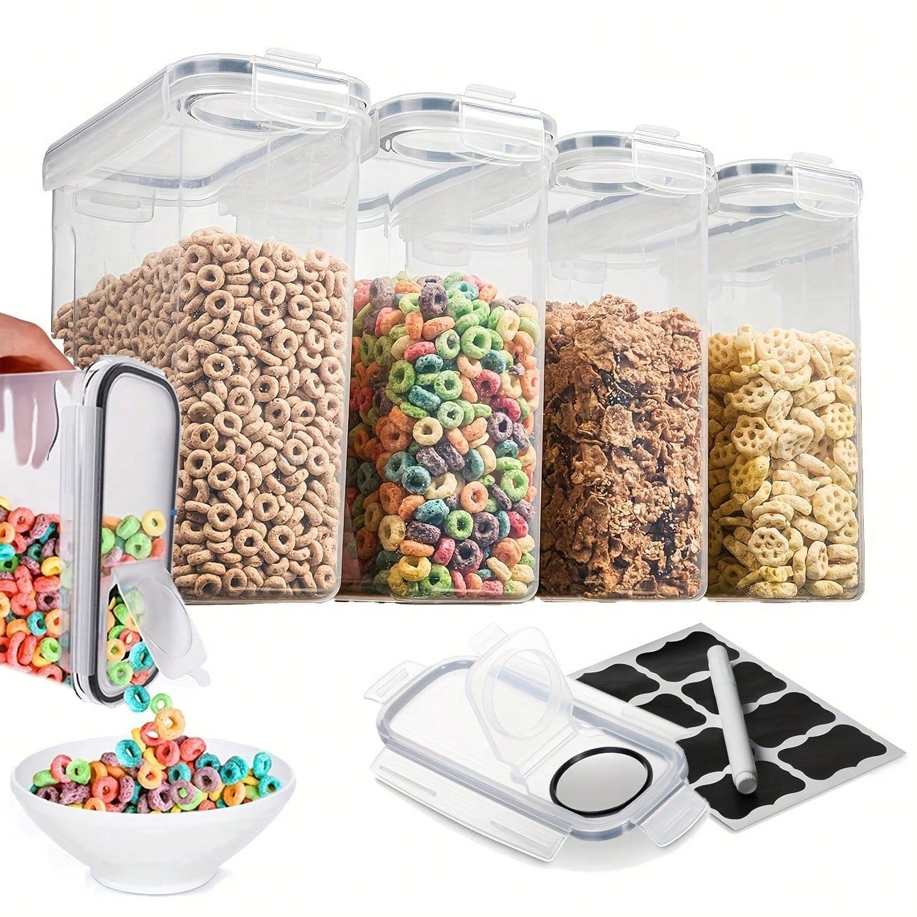 Airtight Food Storage Containe - Food Storage Labels ulasan dan harga