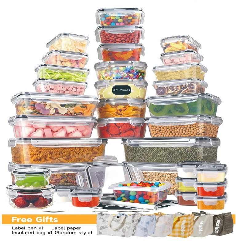 48PCS BPA-Free Food Storage Se - Food Storage Labels ulasan dan harga